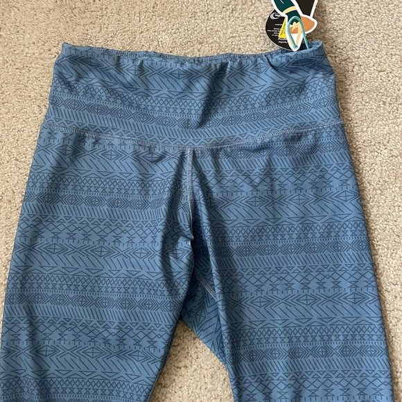 Half Moon by Modern Movement Crop Leggings Womens Size Small Blue Cut Out NEW - Picture 2 of 11